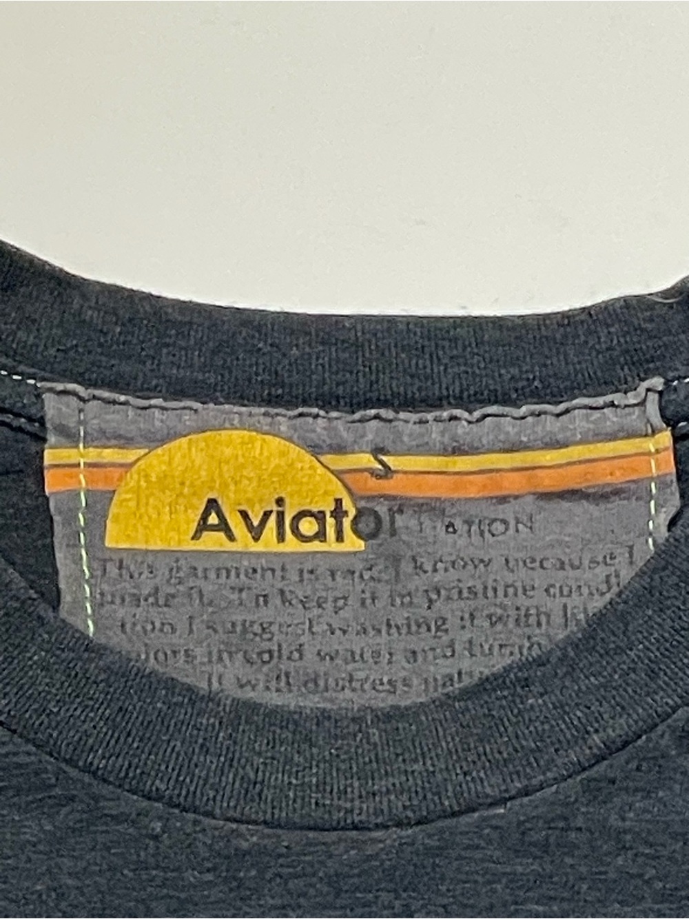 Aviator Nation Charcoal Boyfriend Crop Bolt Tee with White Lightning Bolt - Picture 9 of 9